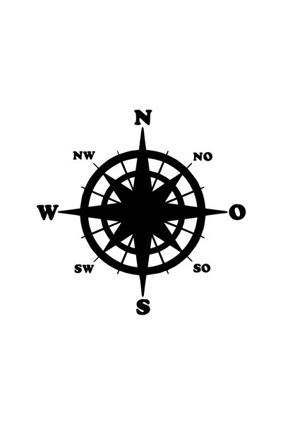 Generic Brand ملصق ديكور حائط بوصلة Nswo مقاس 40 × 40 سم