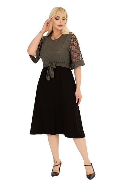 modayız Βραδινό φόρεμα με αστραφτερό Plus Size 33E-2393