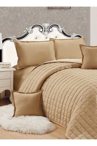 Generic Compressed two-sided Comforter Set Double Size Tow color, 6 Pieces, King Size