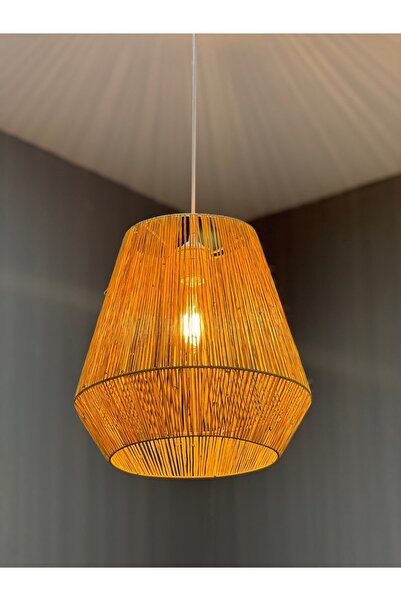 Maison Avf Limni Rafya Geçişli Rustik Mekan Avize Sarkıt Tasarım Aydınlatma