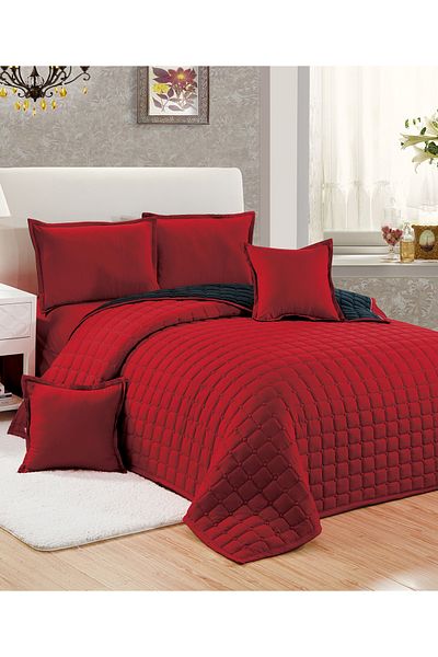 Generic Compressed  two-sided Comforter Set Duble Size Tow color, 6 Pieces, King Size