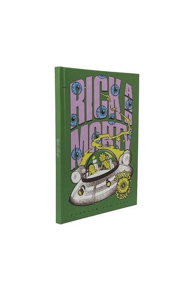 Space License Rick & Morty Focus on Science Hard Cover Ruled Notebook