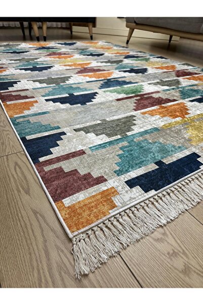 ALLGELSİN Yıkanabilir Kaymaz Taban Salon ve Oturma odası Halısı 4m² Dört ve 6...