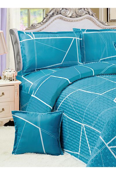 Generic Floral Compressed Comforter Set, 160 x 210 cm Twin Size Reversible 4 pcs Bedding Set, Multicolor