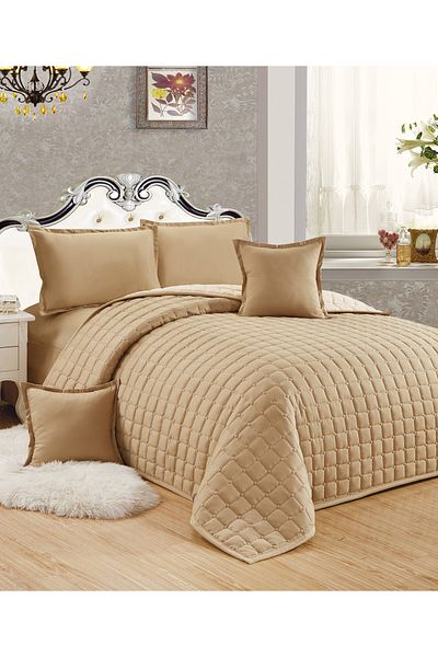 Generic Compressed two-sided Comforter Set Double Size Tow color, 6 Pieces, King Size