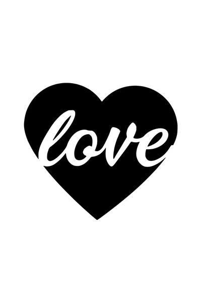 Generic Brand Love in Heart Wall Decor Sticker 40 X 36 cm