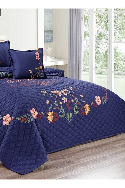 Generic Floral Compressed Comforter Set, 160 x 210 cm Twin Size Reversible 4 pcs Bedding Set, Multicolor