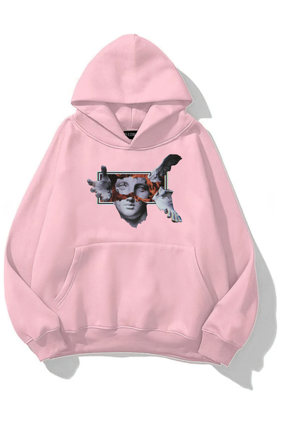 Unisex Sweatshirt Antik Baskılı Hoodie
