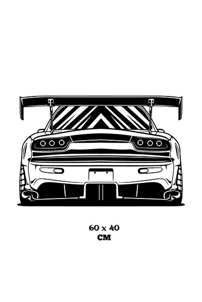 FARKSHP ملصق حائط خلفي للسيارة معدل مقاس 60 × 40 سم