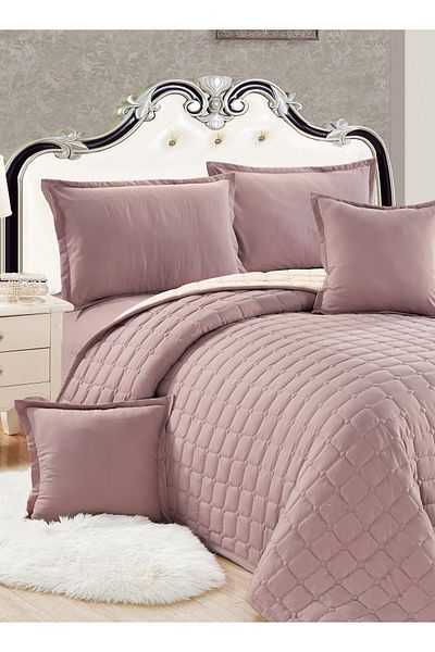Generic Compressed two-sided Comforter Set Twin Size Tow color, 4 Pieces, Single Size