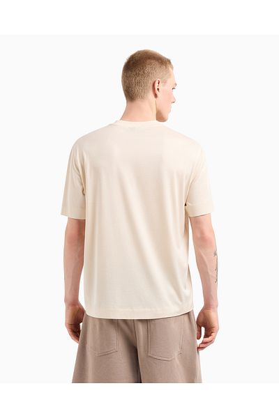 Emporio Armani Ανδρικό κοντό μπλουζάκι GX9688 με βαμβακερό γιακά με κανονική κοπή Milano