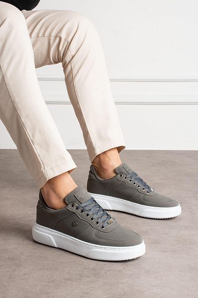 L.A Polo Suede Thick Sole Comfortable Smoked Men's Sneaker 063