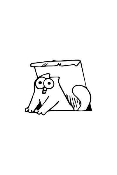Generic Brand Cat Facing from the Box Wall Decor Sticker 40 X 36 cm