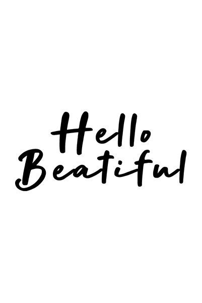 Generic Brand Hello Beatiful Sticker 20 X 10 cm
