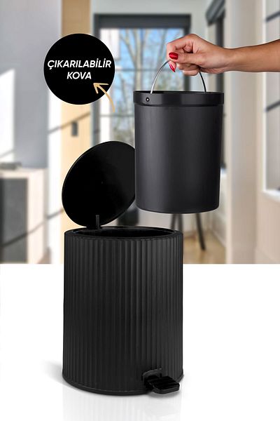Okyanus Home Кошче за боклук Coliseum Black Pedal