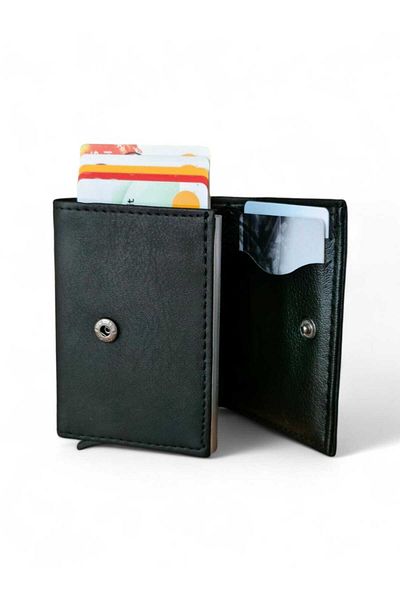 LEXA Boxed Rfid Protected Mechanism Nubuck Card Holder Wallet