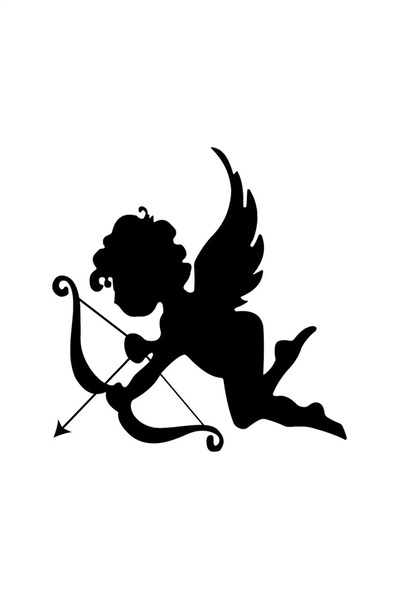 habune ملصق ديكور حائط على شكل ملاك الحب من إيروس، جودة A+، مقاس 40 × 40 سم، ...