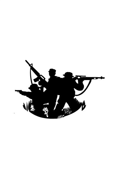 Generic Brand Soldiers in the Trench Wall Decor Quality Sticker 40 X 24 cm