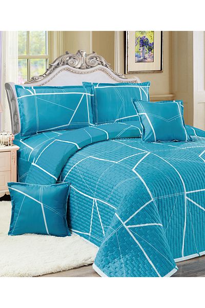 Generic Floral Compressed Comforter Set, 160 x 210 cm Twin Size Reversible 4 pcs Bedding Set, Multicolor