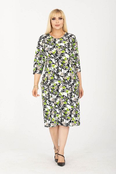 modayız Φόρεμα με Τσέπες Jacquard Χειμώνα Plus Size 31Y-2428