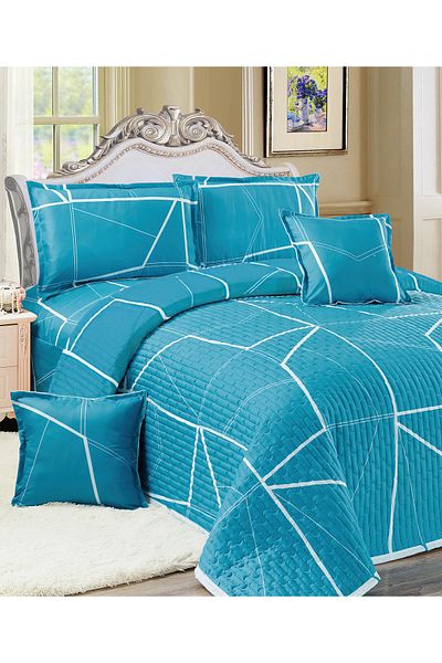 Generic Floral Compressed Comforter Set, 220 x 240 cm King Size Reversible 6 pcs Bedding Set, Multicolor