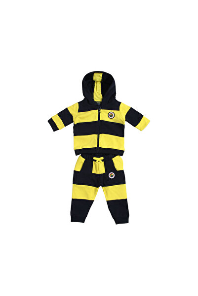 Fenerbahçe BEBEK SARI LACİVERT ŞERİTLİ 2Lİ TAKIM