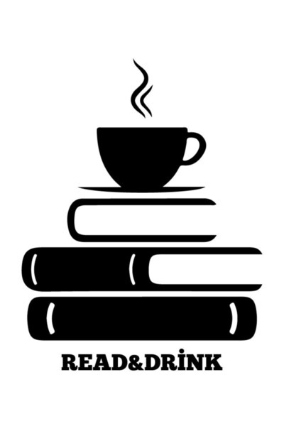 BİLGİMOLA ملصق زاوية القهوة والكتب 50 × 40 سم