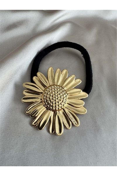 Pelin Aksesuar Χρυσή αγκράφα από καουτσούκ Sunflower