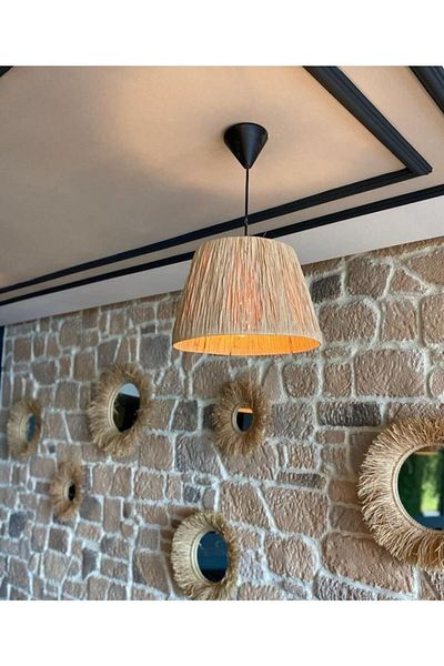 Maison Avf Bohemian Chandelier - Modern Wicker Raffia