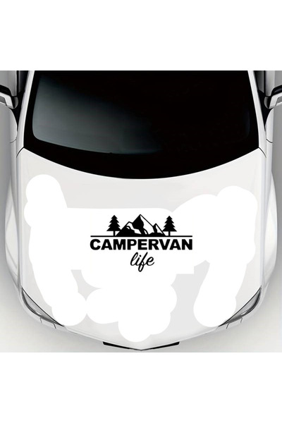 Generic Brand ملصق غطاء محرك السيارة Campervan Life مقاس 52 × 30 سم