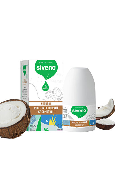 Siveno 100% Natural Anti-Sweat Deodorant for Men, Herbal Stain-Free Stick Man Roll-On - 50ml, No Aluminium,