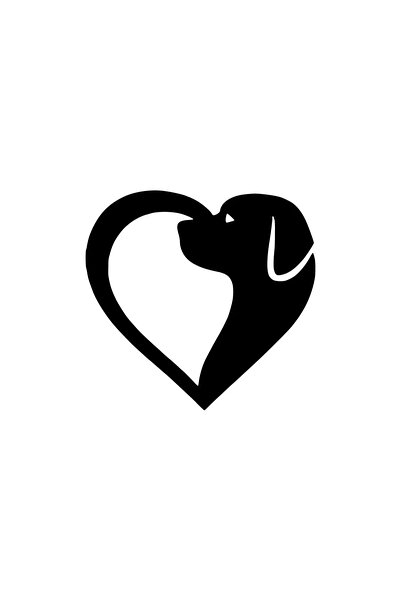 Generic Brand ملصق عالي الجودة من نوع Dog Love مقاس 10 × 10 سم