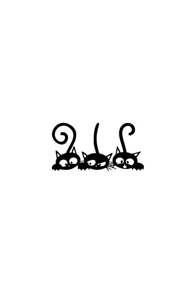 Generic Brand Cute Cats Sticker 20 X 10 cm