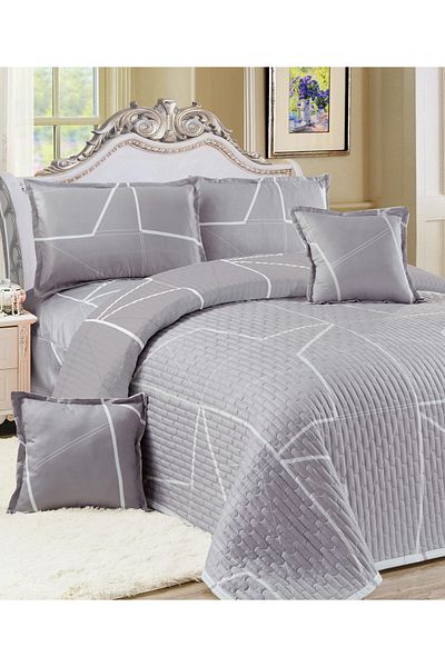 Generic Floral Compressed Comforter Set, 220 x 240 cm King Size Reversible 6 pcs Bedding Set, Multicolor