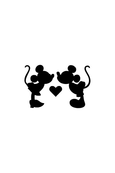 Generic Brand Kissing Mickey Minnie Wall Decor Quality Quality Sticker 40 X 2...