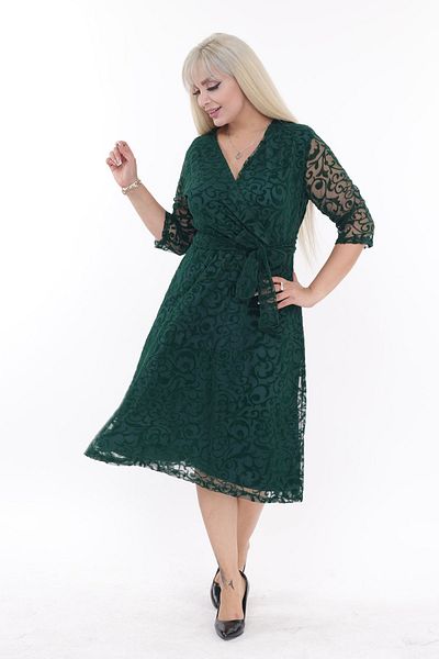 modayız Double Breasted Collar Plus Size Evening Dress 9a-2206