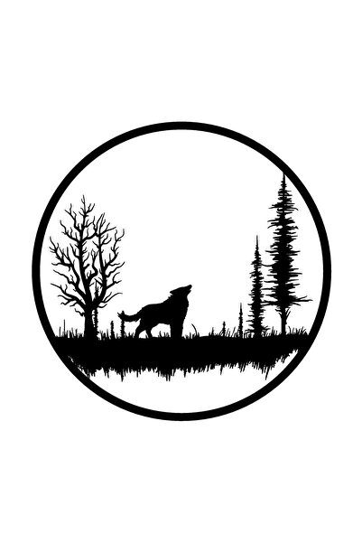 Generic Brand Wolf and Nature Wall Decor Quality Quality Sticker (Type 2) 40 ...