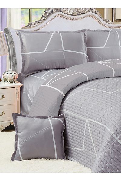 Generic Floral Compressed Comforter Set, 220 x 240 cm King Size Reversible 6 pcs Bedding Set, Multicolor