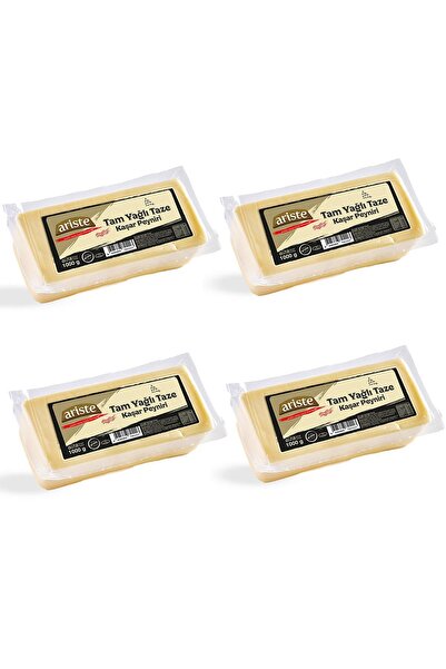 Ariste 4'lü Tam Yağlı Taze Kaşar Peyniri 4000 gr (1000gr x 4)