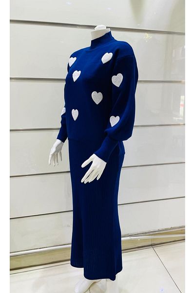 BACTERİX Heart Sweater Dress Set
