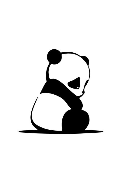 BİLGİMOLA Sad Panda Sticker 20 X 20 cm