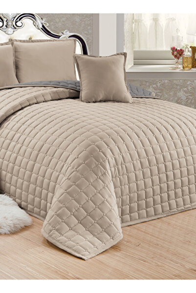 Generic طقم لحاف مضغوط مزدوج الوجهين، مقاس توأم، لونين، 4 قطع، مقاس مفرد