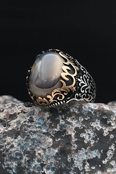 Prestige Yemen Akik Taşlı 925 Ayar Gümüş Erkek Yüzüğü 901432