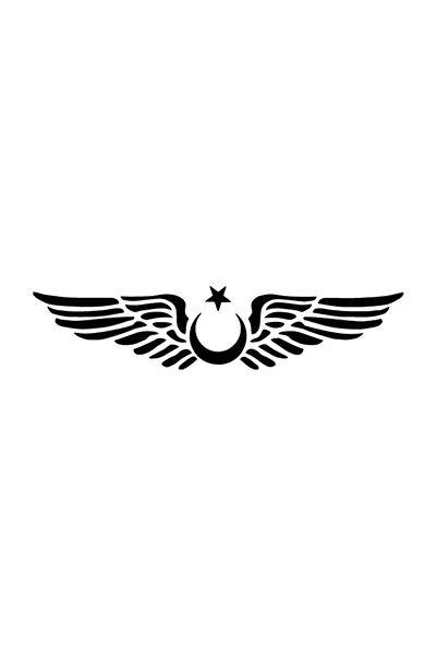 Genel Markalar Kanatlı Ay Yıldız kaliteli Kaliteli Sticker (Oto-Motor-Laptop-...