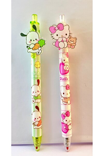 Mikro Pochacco & Hello Kitty 2li Jel Tükenmez Kalem Seti
