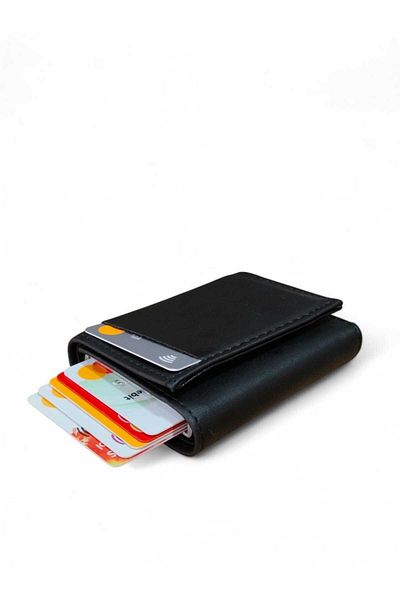 LEXA Boxed Rfid Protected Mechanism Nubuck Card Holder Wallet