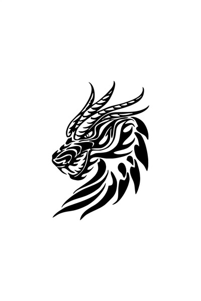 rez Dragon Head Sticker 30 X 42 cm