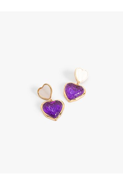 Koton Heart Earrings Steel Mixed
