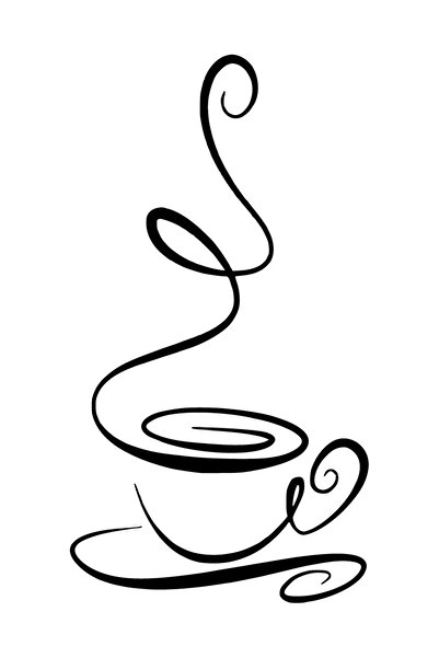 FARKSHP ملصق كوب قهوة خطي مقاس 10 × 18 سم