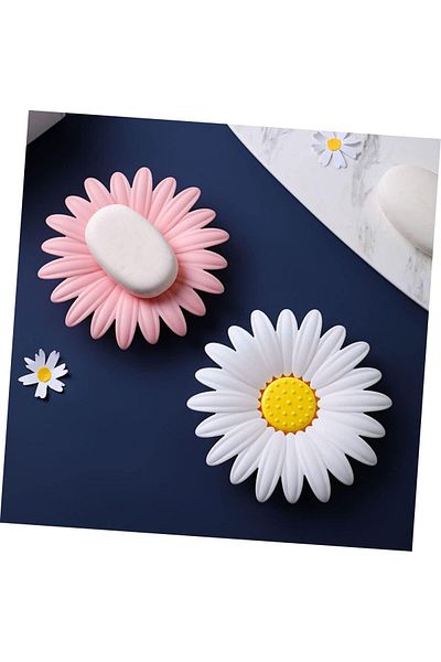 ARVALE Δοχείο σαπουνιού Daisy Δοχείο στερεού σαπουνιού με δοχείο συσσώρευσης νερού - 2 τεμάχια